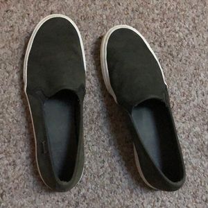 Army Green Keds Slip Ons